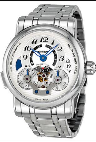 Replica Montblanc Nicolas Rieussec Chronograph Open Home Time Watch 107068