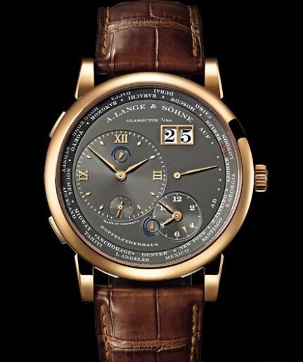 Replica A Lange Sohne Lange 1 Fuseaux Horaires Watch Pink gold 116.033