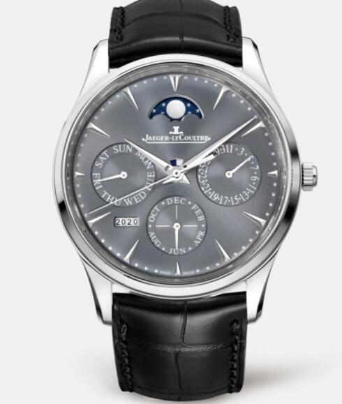 Replica Jaeger Lecoultre Master Ultra Thin Perpetual 130354J White Gold Men Watch Automatic self-winding