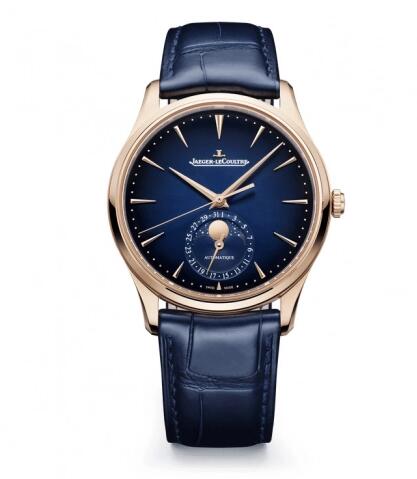 Jaeger-LeCoultre Master Ultra Thin Moon Pink Gold Gradient Blue Replica Watch 1362580