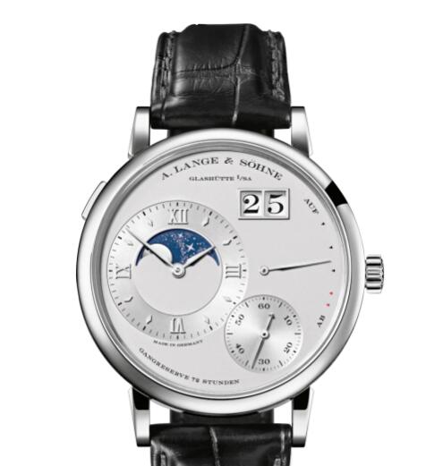A Lange Sohne GRAND LANGE 1 MOON PHASE Platinum with dial in rhodié Replica Watch 139.025