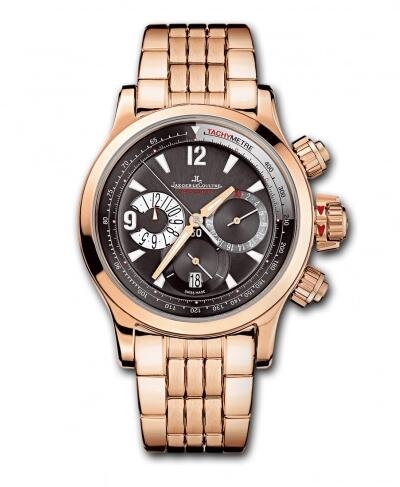 Jaeger-LeCoultre Master Compressor Chronograph Pink Gold Bracelet Grey Replica Watch 1752140