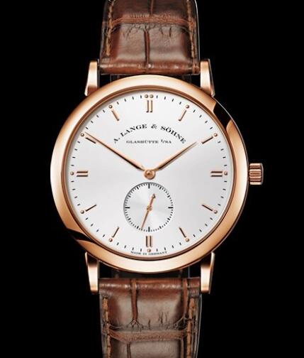 Replica A Lange Sohne Saxonia Watch Pink Gold - Silvered Dial 215.032