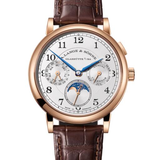A Lange Sohne 1815 ANNUAL CALENDAR Replica Watch Pink gold with dial in argenté 238.032