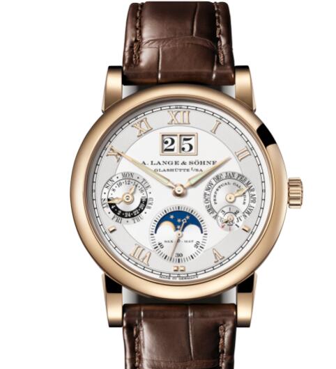 A Lange Sohne langematik perpetual honeygold Replica Watch Honey gold with dial in argenté 310.050