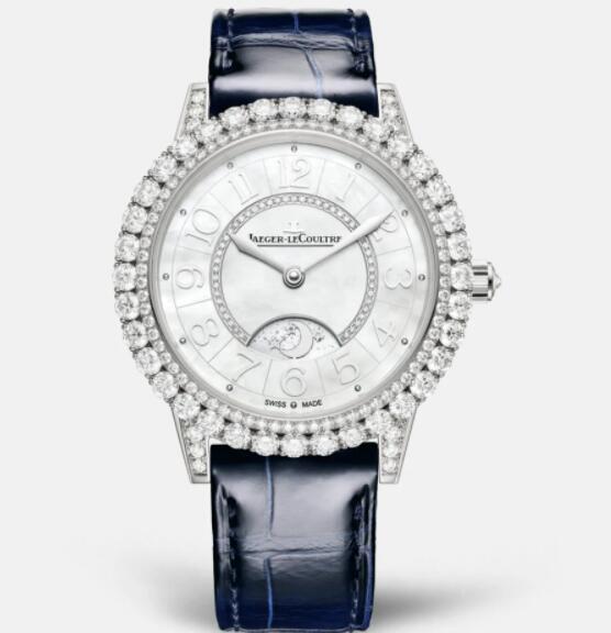 Jaeger Lecoultre Dazzling Rendez-Vous Night & Day Automatic self-winding White Gold Ladies Replica Watch 3433570