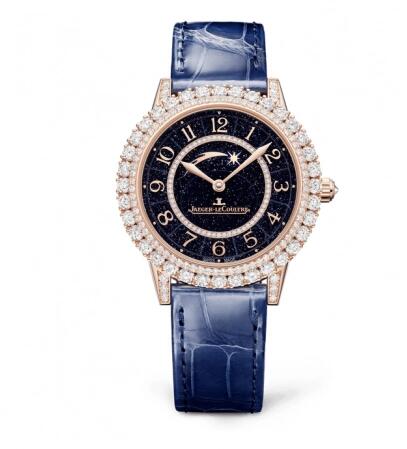 Jaeger-LeCoultre Rendez-Vous Dazzling Shooting Star Pink Gold Diamond Blue Aventurine replica watch 364247J