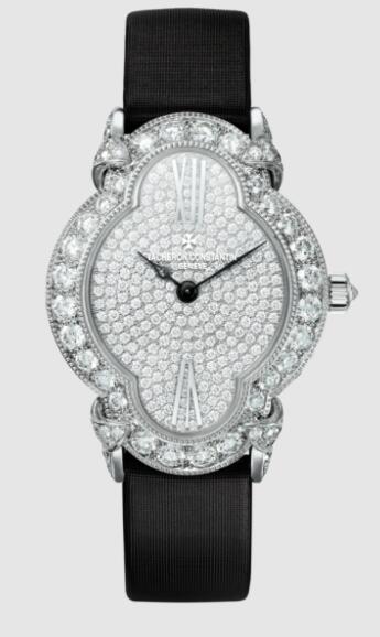 Replica Vacheron Constantin Heures Creatives Heure Romantique 18K white gold Watch 37640/000G-B021