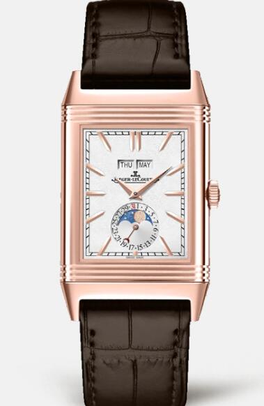 Jaeger Lecoultre Reverso Tribute Calendar Manual-winding Pink Gold Men Replica Watch 3912420