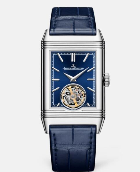 Jaeger Lecoultre Reverso Tribute Tourbillon Manual-winding Platinum Men Replica Watch 3926480