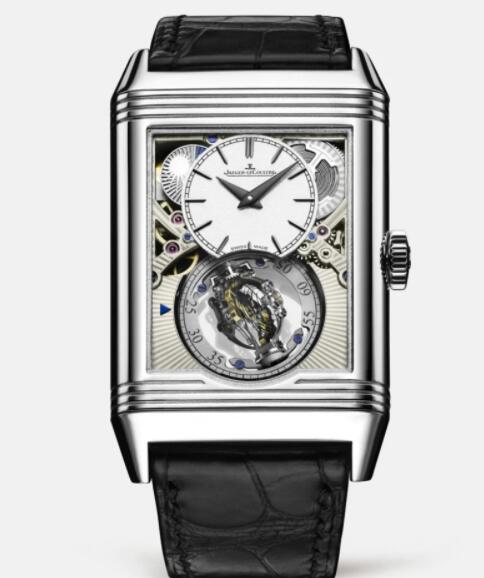 Jaeger Lecoultre Reverso Tribute Gyrotourbillon Manual-winding Platinum Men Replica Watch 3946420