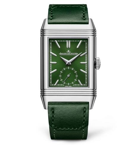Replica Jaeger-LeCoultre Reverso Tribute Monoface Stainless Steel Green Watch 3978430