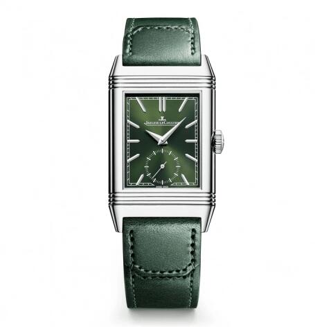 Jaeger-LeCoultre Reverso Tribute Monoface Stainless Steel Green Replica Watch 397843J