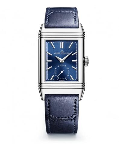 Jaeger-LeCoultre Reverso Tribute Monoface Stainless Steel Blue Replica Watch 397848J
