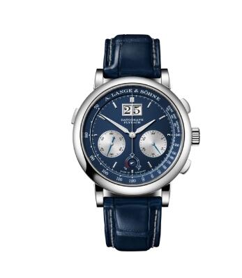 A. Lange & Söhne 405.028 Datograph Up Down White Gold Blue Replica Watch