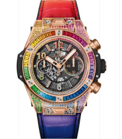 Hublot Big Bang Unico Rainbow King Gold 45 mm Replica Watch 411.OX.9910.LR.0999