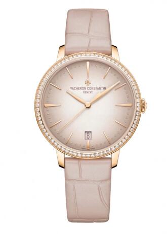Vacheron Constantin Patrimony Self-Winding 36.5 Rose Gold Diamond Pink Replica Watch 4115U/000R-B907