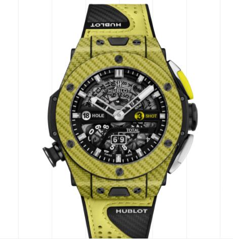 Hublot Big Bang Unico Golf Yellow Carbon 45 mm Replica Watch 416.YY.1120.VR