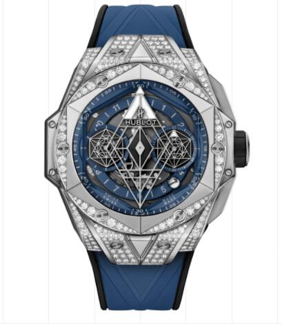 Hublot Big Bang Sang Bleu II Titanium Blue Pavé 45 mm Replica Watch 418.NX.5107.RX.1604.MXM20