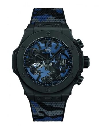 Replica Hublot 421.CI.0190.RX.JCAM Big Bang Unico All Black Blue Camo Big Bang Unico All Black Blue Camo Watch