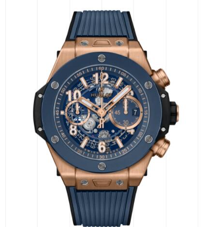 Hublot Big Bang Unico King Gold Blue Ceramic 44 mm Replica Watch 421.OL.5180.RX