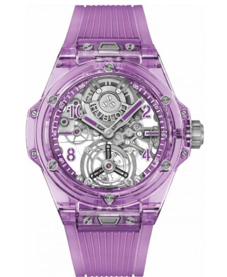 2022 Hublot Big Bang Tourbillon Automatic Purple Sapphire Replica Watch 429.JM.0120.RT