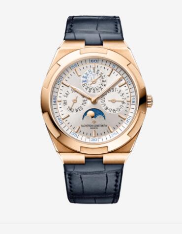 Vacheron Constantin Overseas perpetual calendar ultra-thin 18K 5N pink gold Replica Watch 4300V/000R-B064