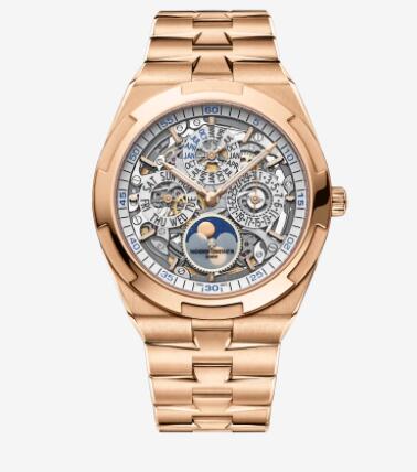 Vacheron Constantin Overseas perpetual calendar ultra-thin skeleton 18K 5N pink gold Replica Watch 4300V/120R-B547