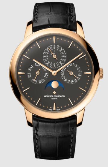 Vacheron Constantin Patrimony perpetual calendar ultra-thin 18K 5N pink gold 43175/000R-B343 Replica Watch