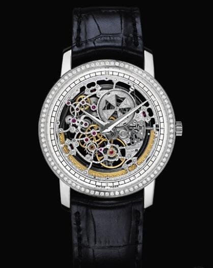Replica Watch Vacheron Constantin Traditionnelle Squelette Sertie Automatique 43578/000G-9393 White Gold - Diamonds