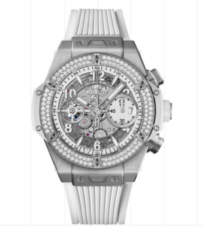 Hublot Big Bang Unico Titanium White Diamonds 42 mm Replica Watch 441.NE.2011.RW.1104