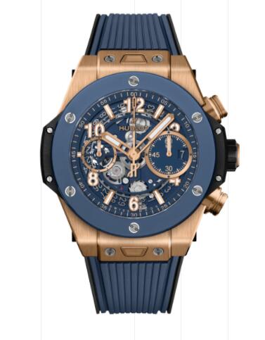Hublot Big Bang Unico King Gold Blue Ceramic 42 mm Replica Watch 441.OL.5181.RX
