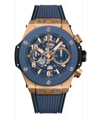 Hublot Big Bang Unico King Gold Blue Ceramic 42 mm Replica Watch 441.OL.5181.RX