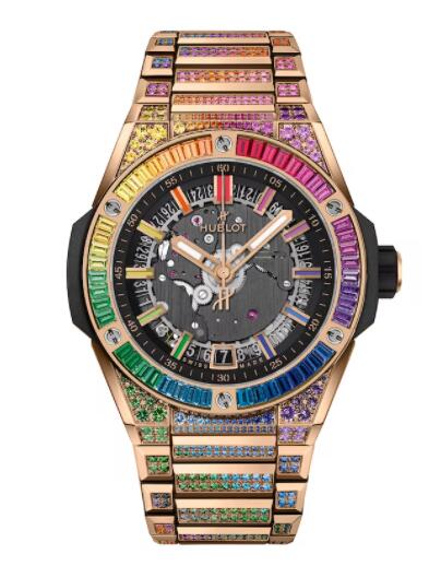 2023 Hublot Big Bang Integrated Time Only King Gold Rainbow Replica Watch 456.OX.0180.OX.3999