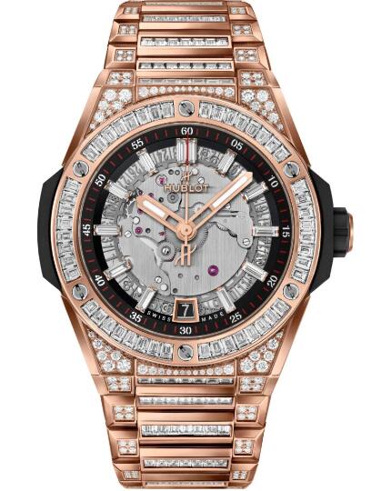 Hublot Big Bang Integrated Time Only King Gold Jewellery Replica Watch 456.OX.0180.OX.9804