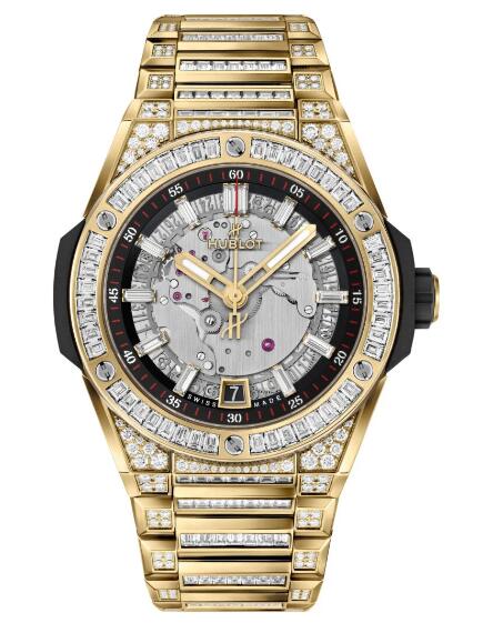 Hublot Big Bang Integrated Time Only Yellow Gold Jewellery Replica Watch 456.VX.0130.VX.9804