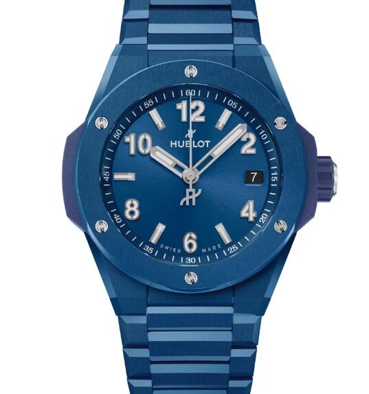 HUBLOT Big Bang Integrated Time Only Blue Ceramic Replica Watch 457.EX.7170.EX