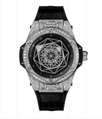 Hublot Big Bang Sang Bleu Steel Pavé 39 mm Replica Watch 465.SS.1117.VR.1704.MXM18