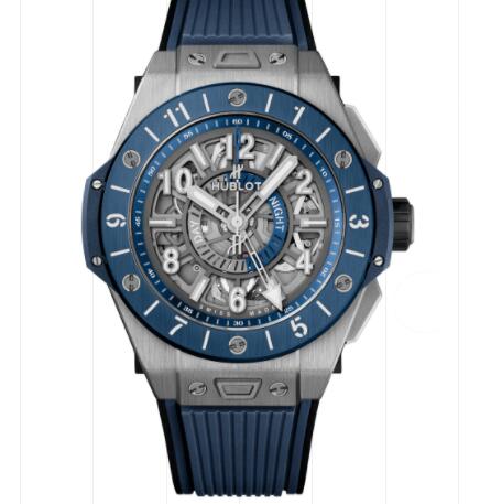 Hublot Big Bang Unico GMT Titanium Blue Ceramic 45 mm Replica Watch 471.NL.7112.RX