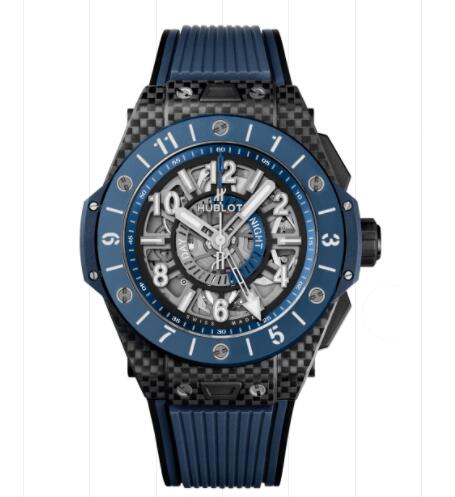 Hublot Big Bang Unico GMT Carbon Blue Ceramic 45 mm Replica Watch 471.QL.7127.RX
