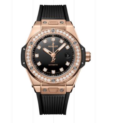 2022 Hublot Big Bang One Click King Gold Diamonds Diamonds Dial 33 mm Replica Watch 485.OX.1280.RX.1204