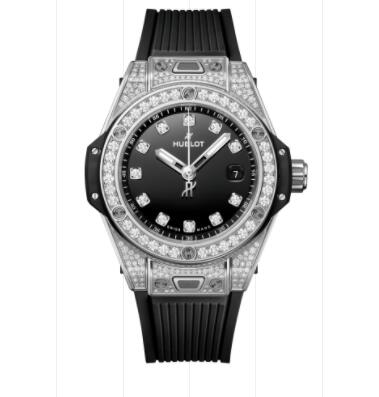 2022 Hublot Big Bang One Click Steel Pavé Diamonds Dial 33 mm Replica Watch 485.SX.1270.RX.1604