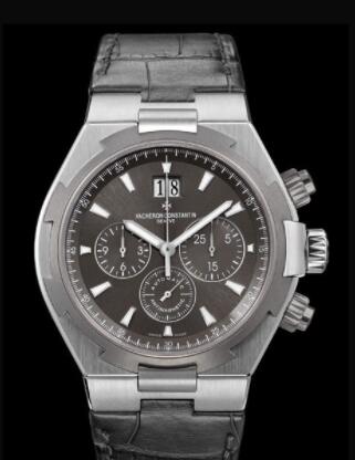 Vacheron Constantin Overseas Chronographe Replica Watch Steel - Titanium - Alligator Strap 49150/000W-9501