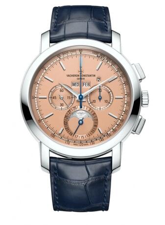 Vacheron Constantin Traditionnelle Chronograph Perpetual Calendar Platinum Rose Replica Watch 5000T/000P-B975