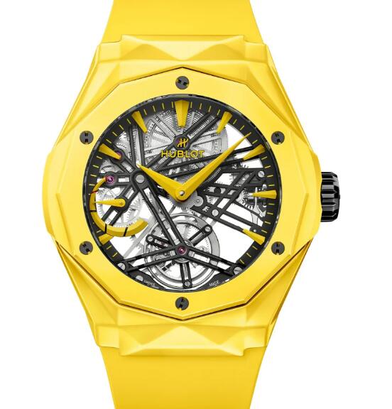 HUBLOT Classic Fusion Tourbillon Orlinski Ceramic Yellow Magic Replica Watch 505.CY.119Y.RX.ORL24