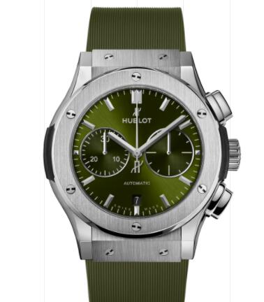 Hublot Classic Fusion Chronograph Titanium Green 45 mm Replica Watch 521.NX.8970.RX