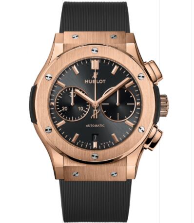 Hublot Classic Fusion Racing Grey Chronograph King Gold 45 mm Replica Watch 521.OX.7081.RX