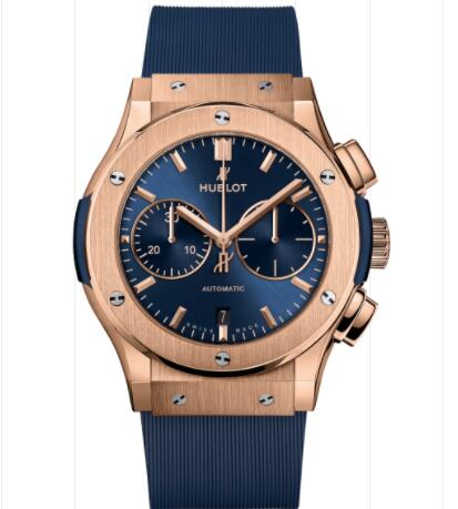 Hublot Classic Fusion Chronograph King Gold Blue 45 mm Replica Watch 521.OX.7180.RX