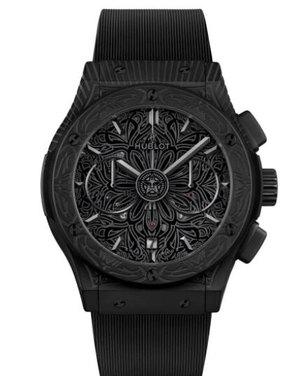 Replica Hublot Classic Fusion Aerofusion Chronograph All Black Shepard Fairey Watch 525.CI.0117.RX.SHF22