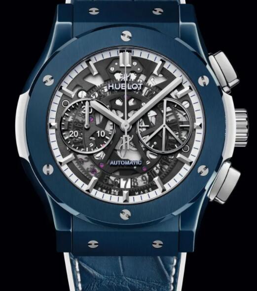 Hublot Classic Fusion Aerofusion Chronograph Ceramic Blue Ibiza Boutique Replica Watch 525.EX.0129.LR.IBZ22